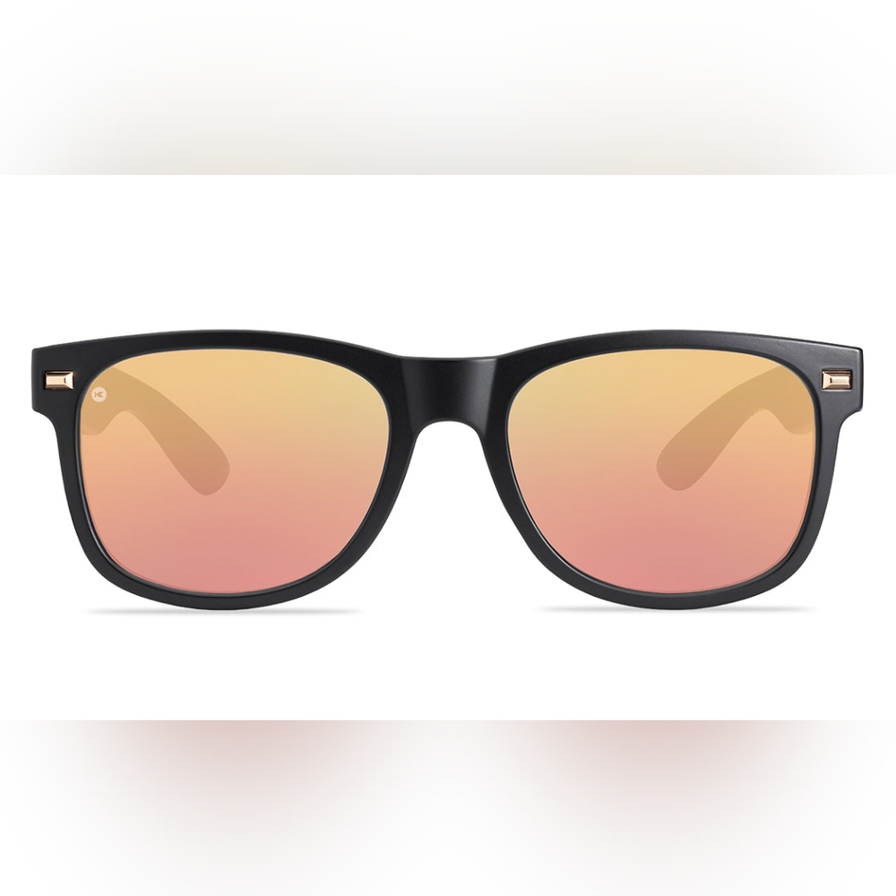 Knockaround Sunglasses in matte black/rose gold